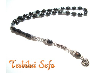 Gümüş Aksesuarlı Abonoz Tesbih